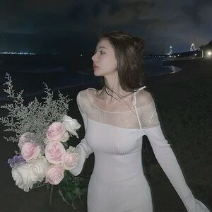 Elegant Off-Shoulder White Dress